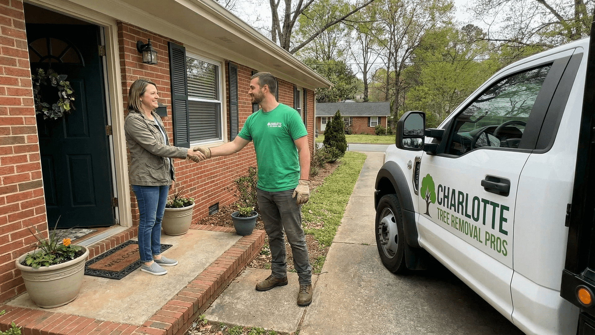 Charlotte Tree Removal professional performing Tree Service for customer in Charlotte